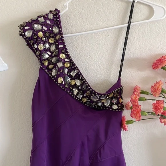 Bebe Cocktail Dress 💜 Size XS-S - Picture 6 of 12